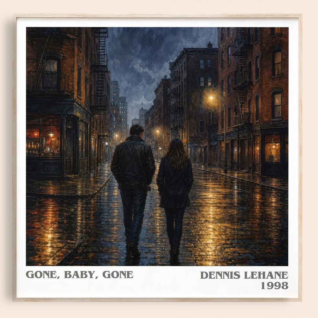 Gone, Baby, Gone literary book poster by Dennis Lehane – framed literary art print