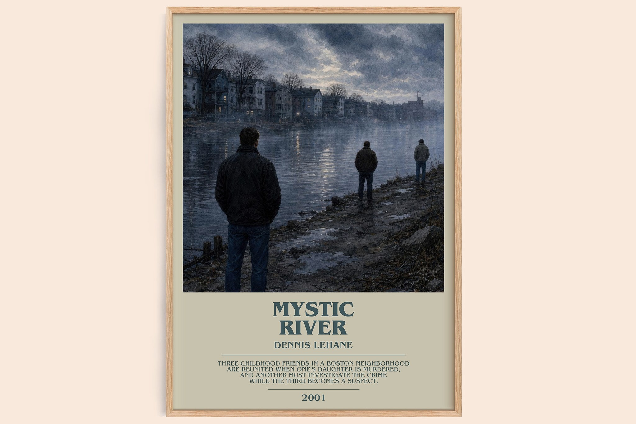 Mystic River Bookish Wall Art by Dennis Lehane