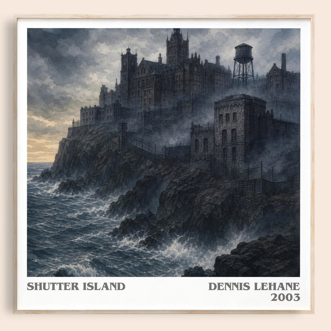 Shutter Island literary book poster by Dennis Lehane – framed literary art print