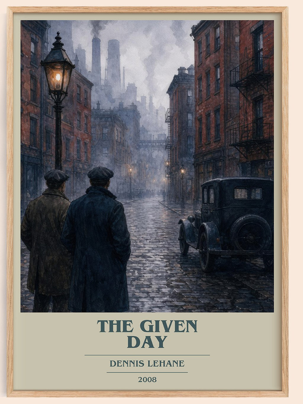 The Given Day book cover book poster by Dennis Lehane – framed literary art print