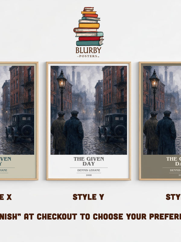 The Given Day book cover print in frame leaning in hallway – historical fiction wall art