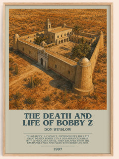 The Death and Life of Bobby Z bookish book poster by Don Winslow – framed literary art print