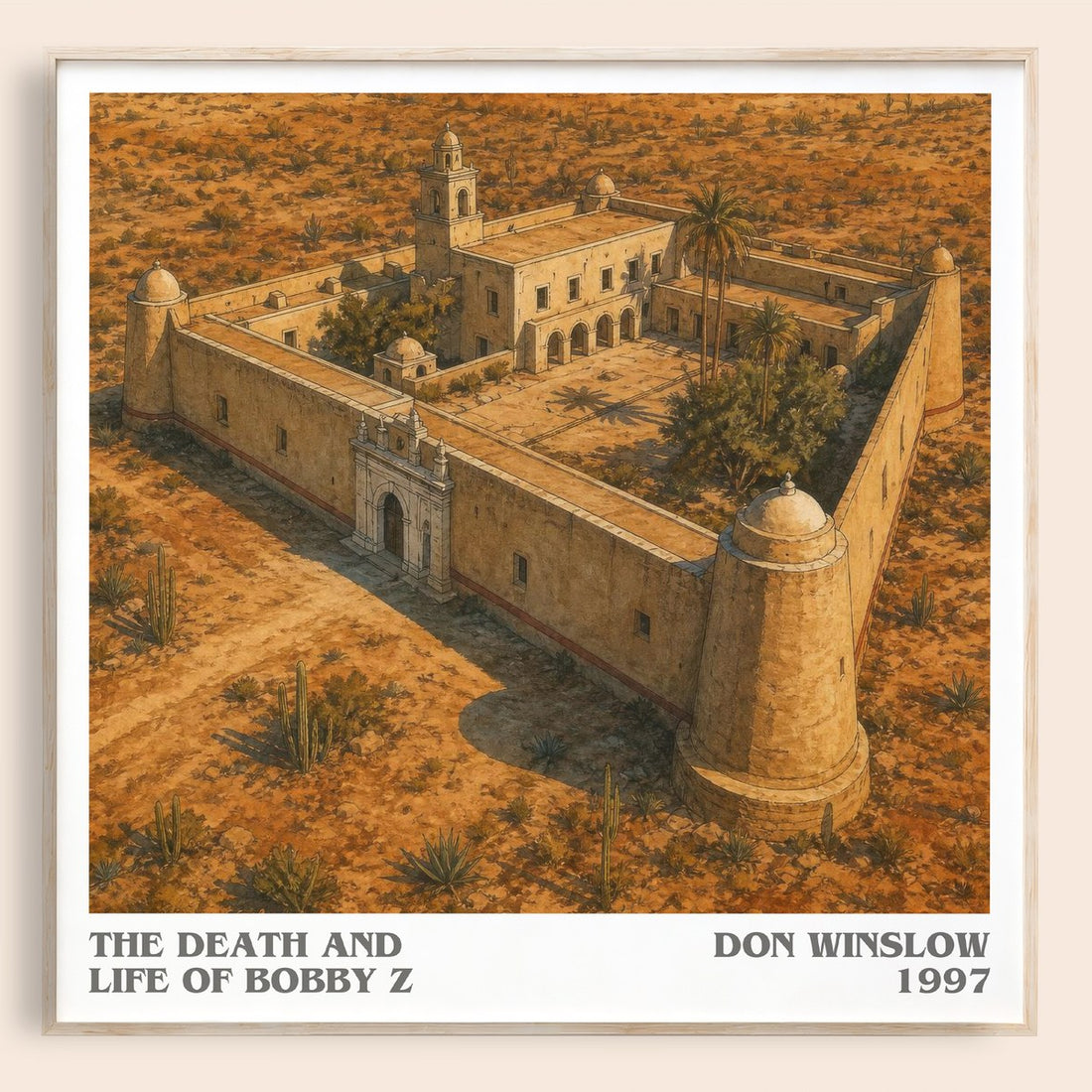 The Death and Life of Bobby Z literary book poster by Don Winslow – framed literary art print