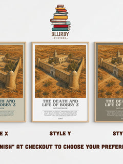 The Death and Life of Bobby Z bookish print in frame leaning in hallway – crime wall art