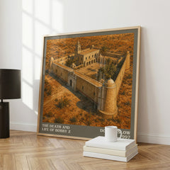 The Death and Life of Bobby Z literary print framed by window – literary home decor