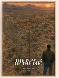 The Power of the Dog watercolour book poster by Don Winslow – framed literary art print