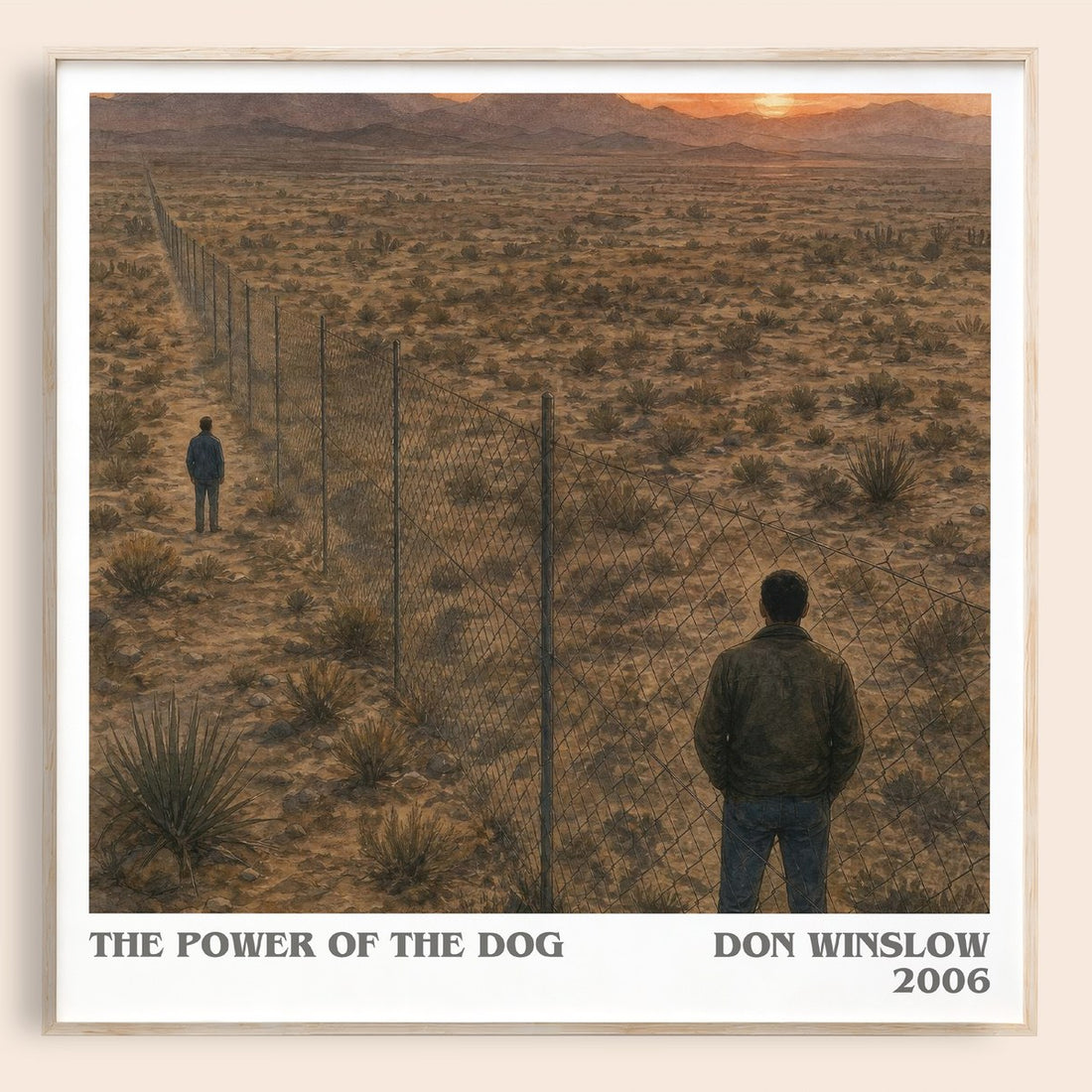 The Power of the Dog literary book poster by Don Winslow – framed literary art print
