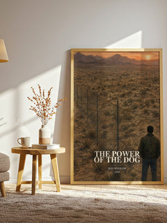 The Power of the Dog watercolour print in frame leaning in hallway – crime wall art