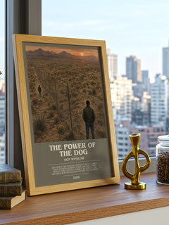 The Power of the Dog bookish print framed by window – literary home decor