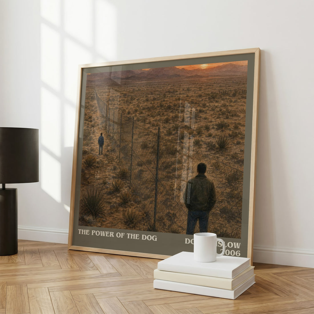 The Power of the Dog literary print framed by window – literary home decor