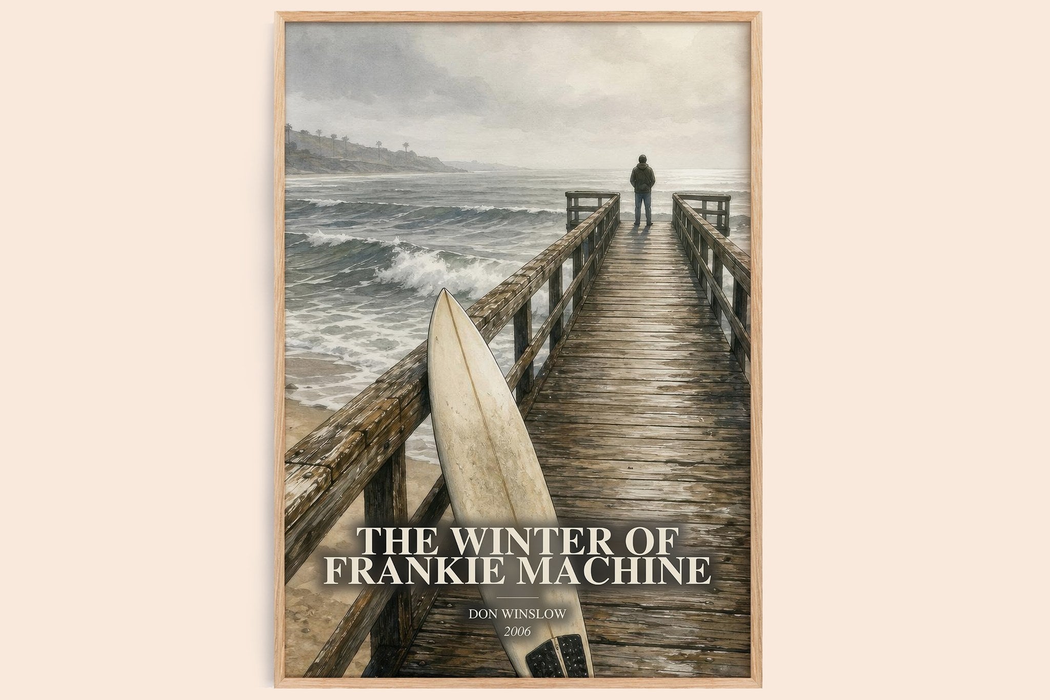 Winter of Frankie Machine Book Watercolour Illustration by Don Winslow