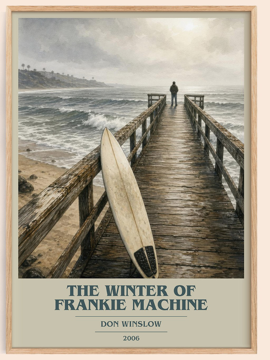 The Winter of Frankie Machine book cover book poster by Don Winslow – framed literary art print