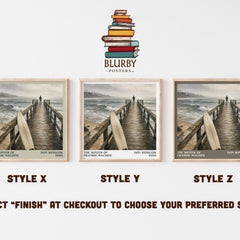 The Winter of Frankie Machine literary print in frame leaning in hallway – crime wall art