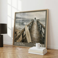 The Winter of Frankie Machine literary print framed by window – literary home decor