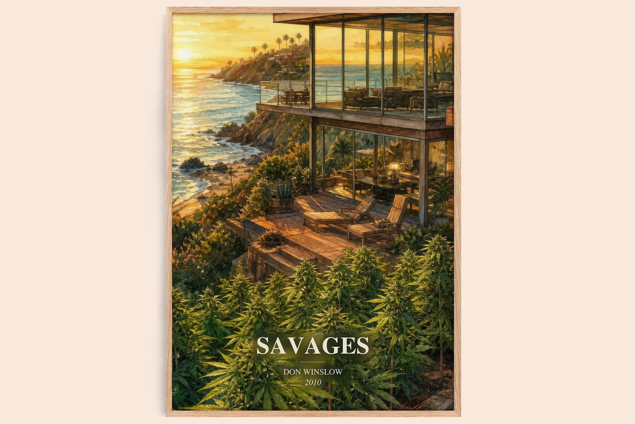 Savages Book Watercolour Illustration by Don Winslow