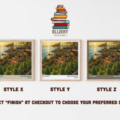 Savages literary print in frame leaning in hallway – crime wall art