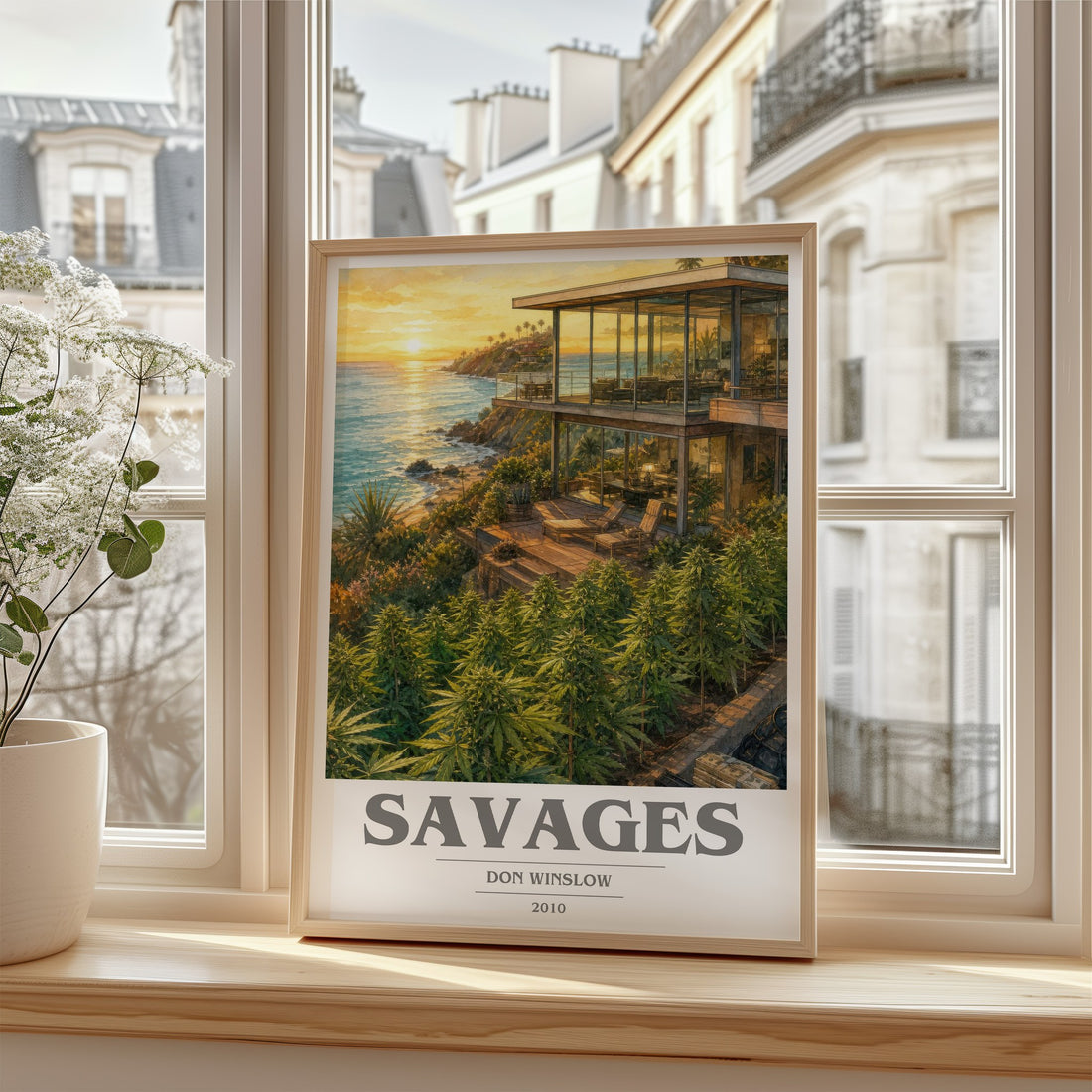 Savages book cover poster colour and style options – Don Winslow book art