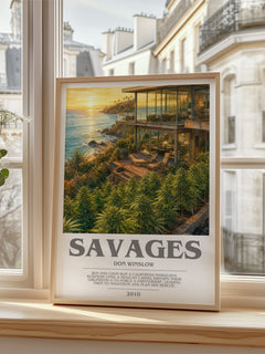 Savages bookish poster colour and style options – Don Winslow book art
