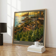 Savages literary print framed by window – literary home decor