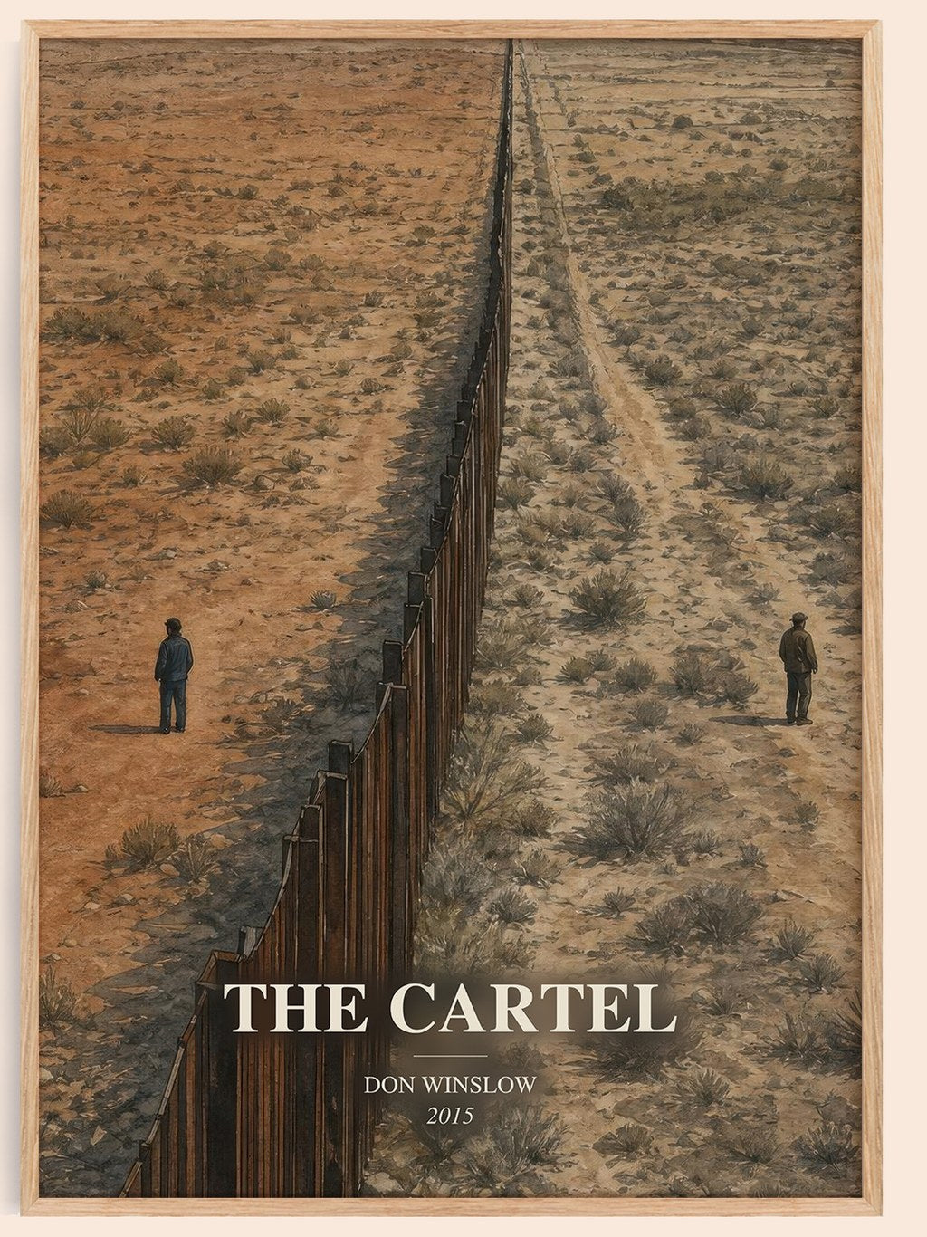 The Cartel watercolour book poster by Don Winslow – framed literary art print