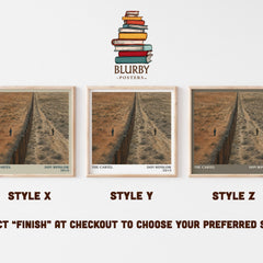 The Cartel literary print in frame leaning in hallway – crime wall art