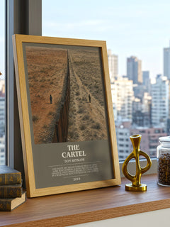 The Cartel bookish print framed by window – literary home decor
