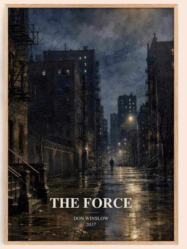 The Force watercolour book poster by Don Winslow – framed literary art print