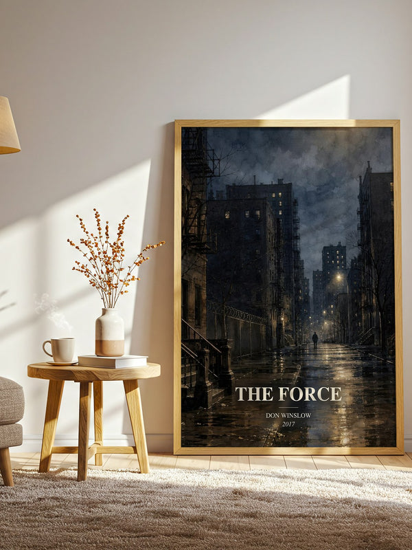 The Force watercolour print in frame leaning in hallway – crime wall art