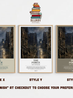 The Force Bookish Wall Art by Don Winslow – Style X, Y and Z side by side – choose your finish