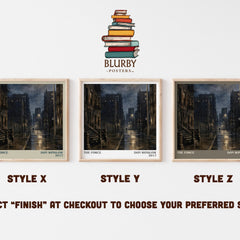 The Force literary print in frame leaning in hallway – crime wall art
