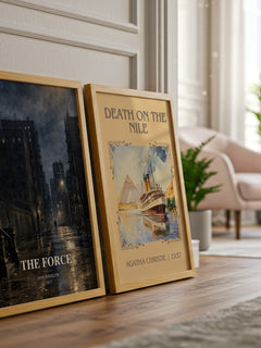 The Force watercolour print framed by window – literary home decor