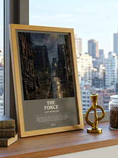 The Force Bookish Wall Art by Don Winslow – framed print on a city-view windowsill