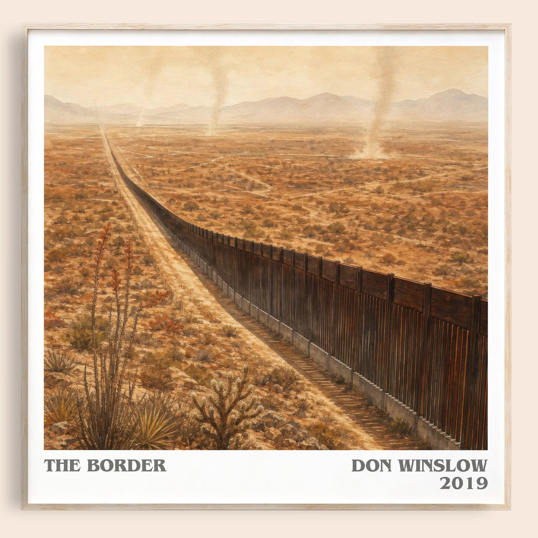 The Border literary book poster by Don Winslow – framed literary art print
