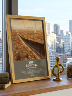 The Border bookish print framed by window – literary home decor