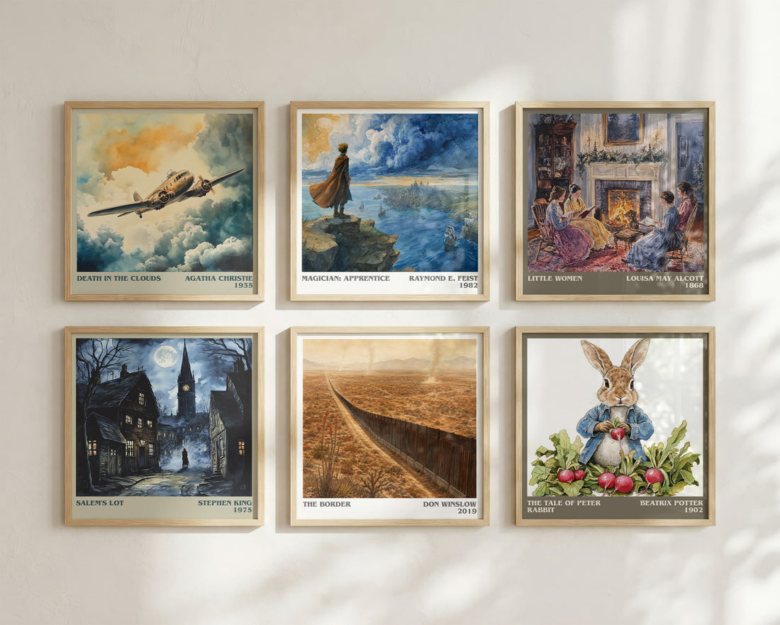 The Border literary art print colour and style options – Don Winslow book art