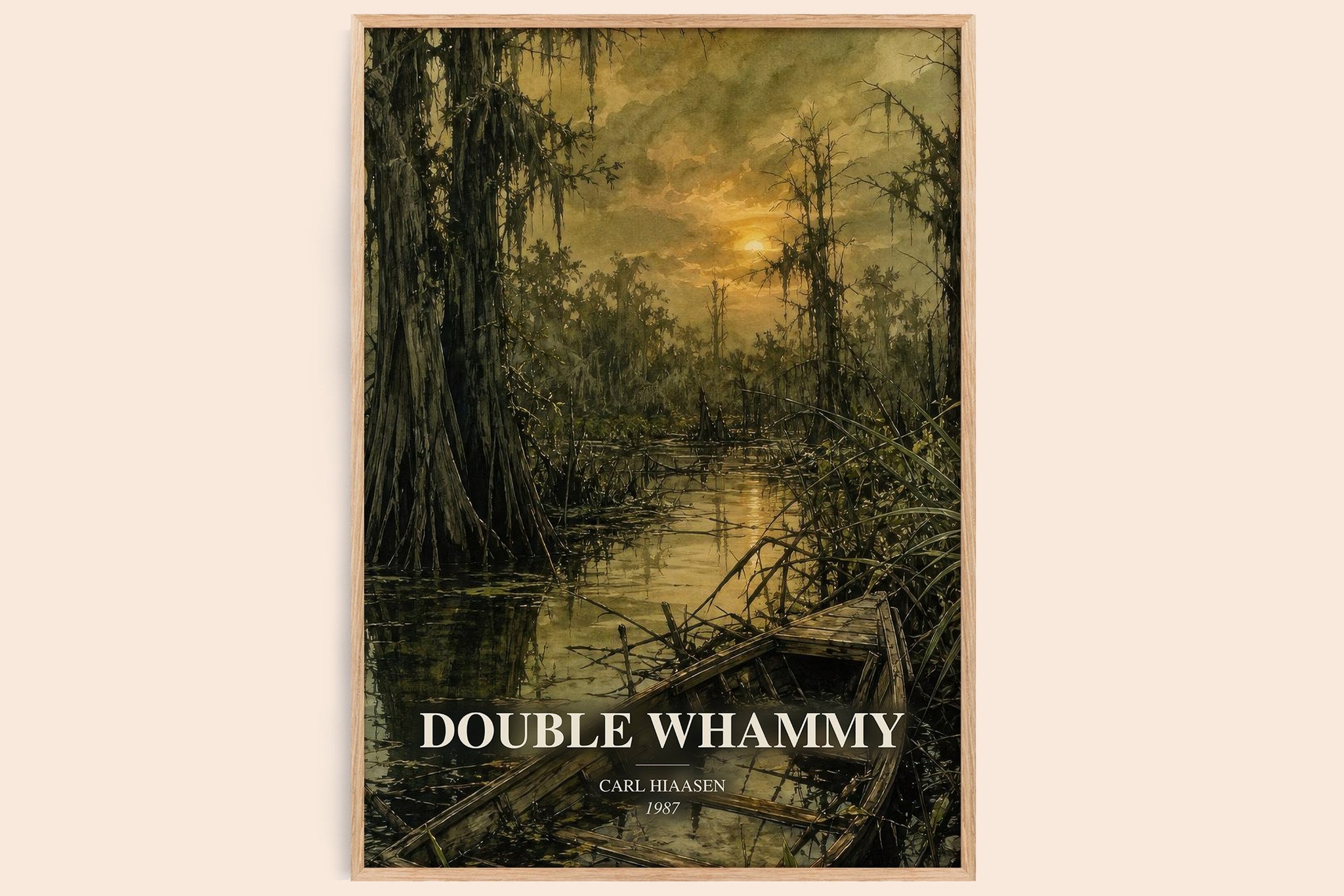 Double Whammy Book Watercolour Illustration by Carl Hiaasen