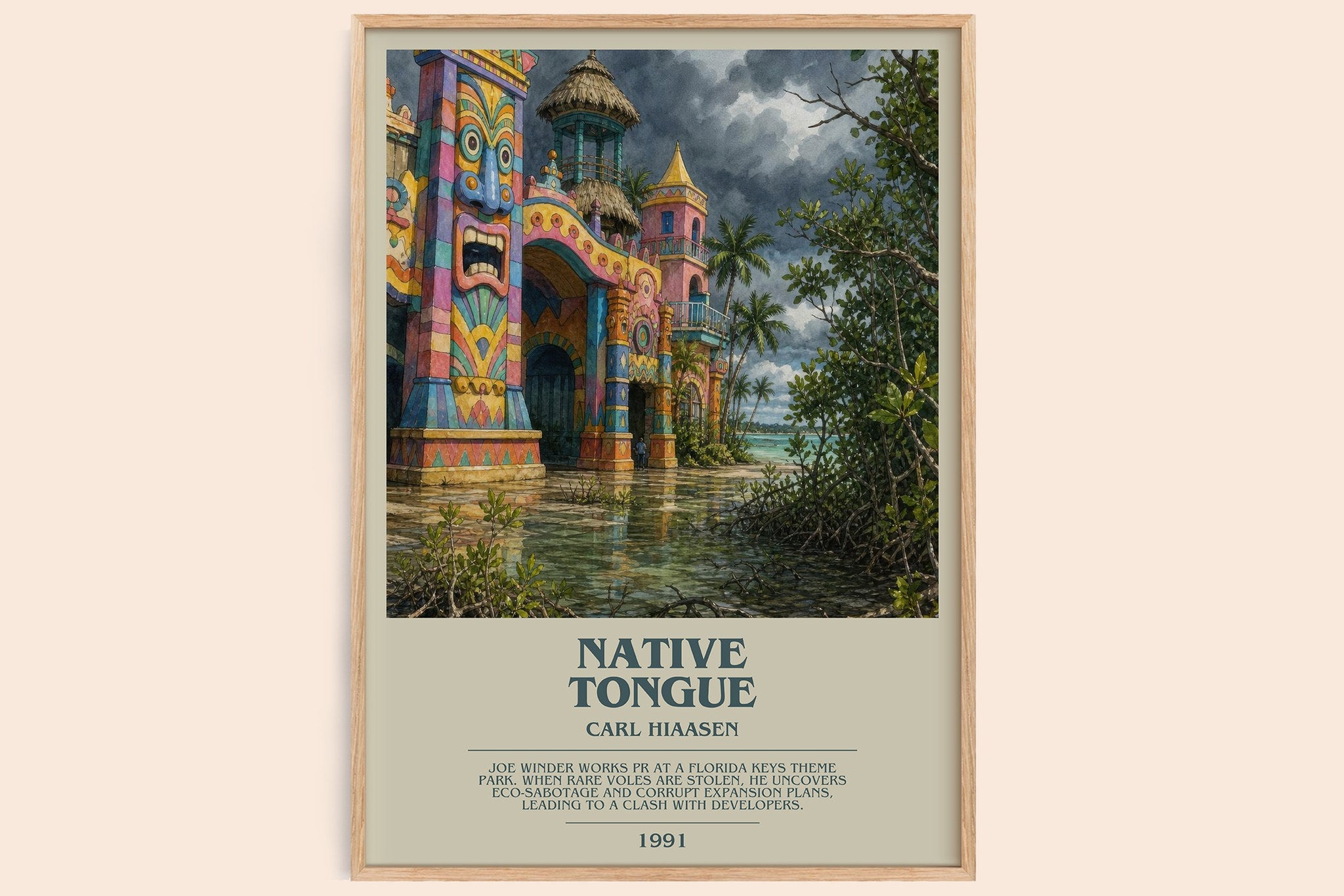 Native Tongue Bookish Wall Art by Carl Hiaasen