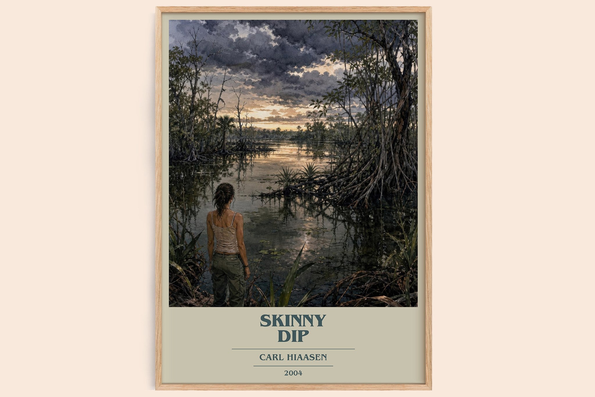 Skinny Dip Book Cover Poster by Carl Hiaasen