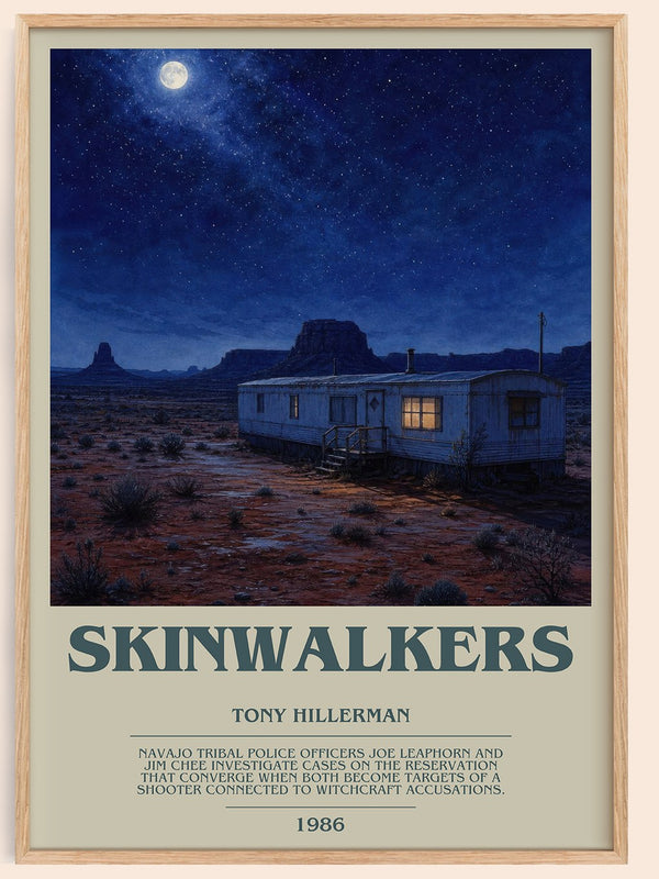 Skinwalkers bookish book poster by Tony Hillerman – framed literary art print