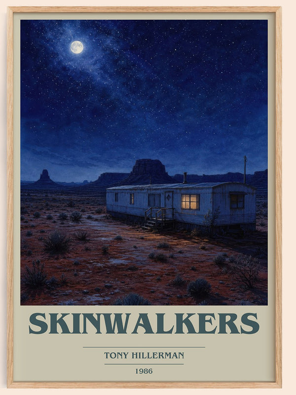 Skinwalkers book cover book poster by Tony Hillerman – framed literary art print