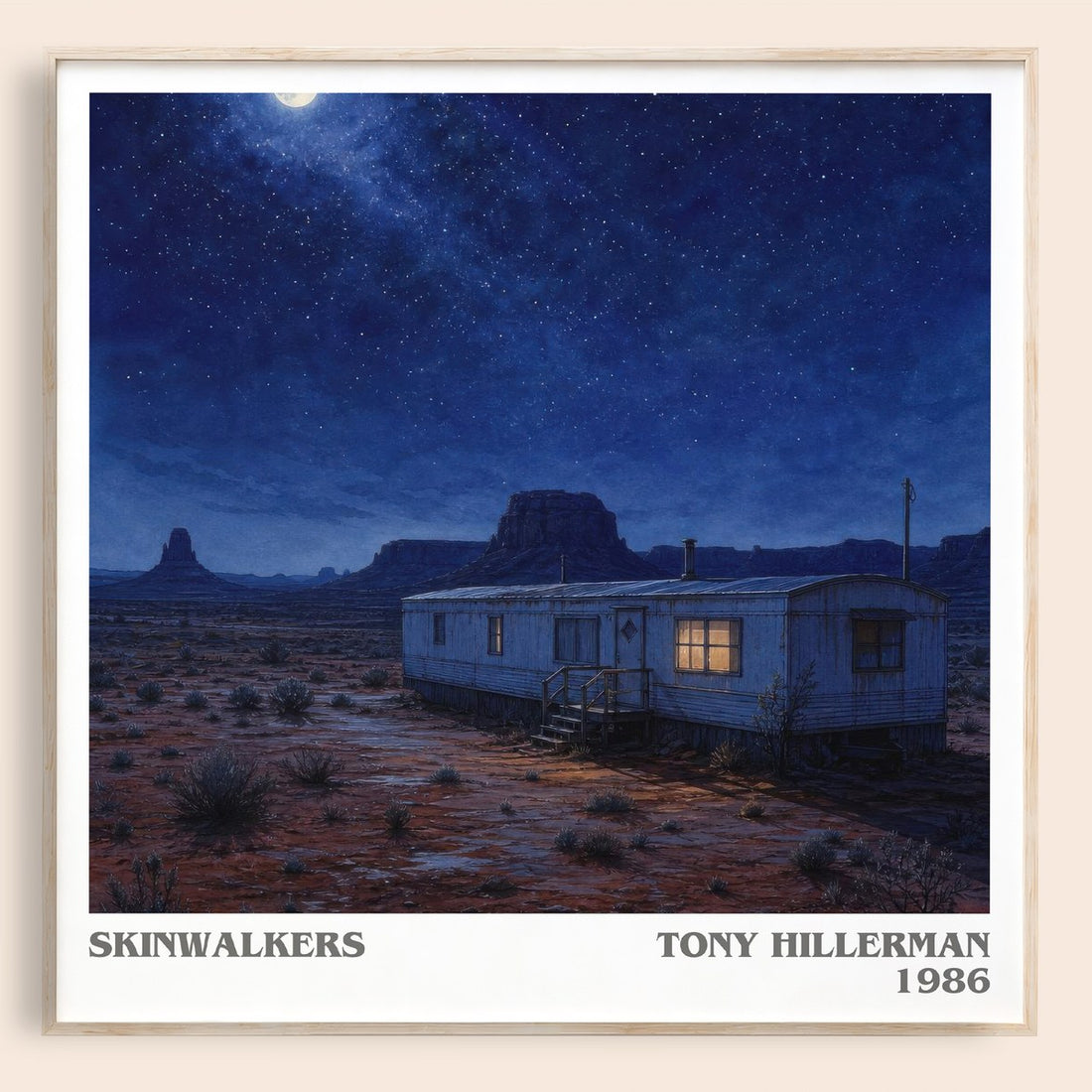 Skinwalkers literary book poster by Tony Hillerman – framed literary art print