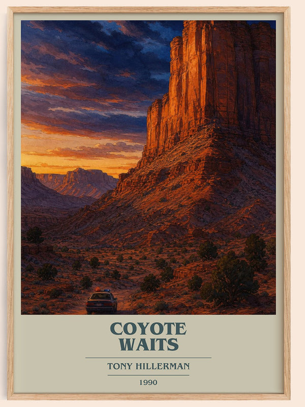 Coyote Waits book cover book poster by Tony Hillerman – framed literary art print