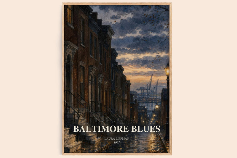 Baltimore Blues Book Watercolour Illustration by Laura Lippman (Edge style)