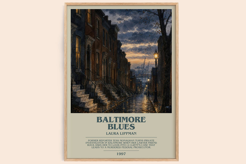 Baltimore Blues Bookish Wall Art by Laura Lippman (Modern style)