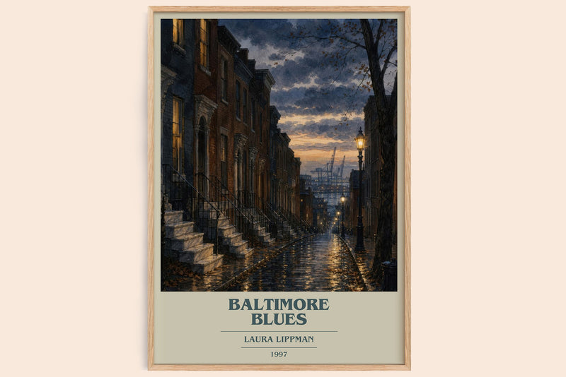 Baltimore Blues Book Cover Poster by Laura Lippman (Modern Minimalist style)