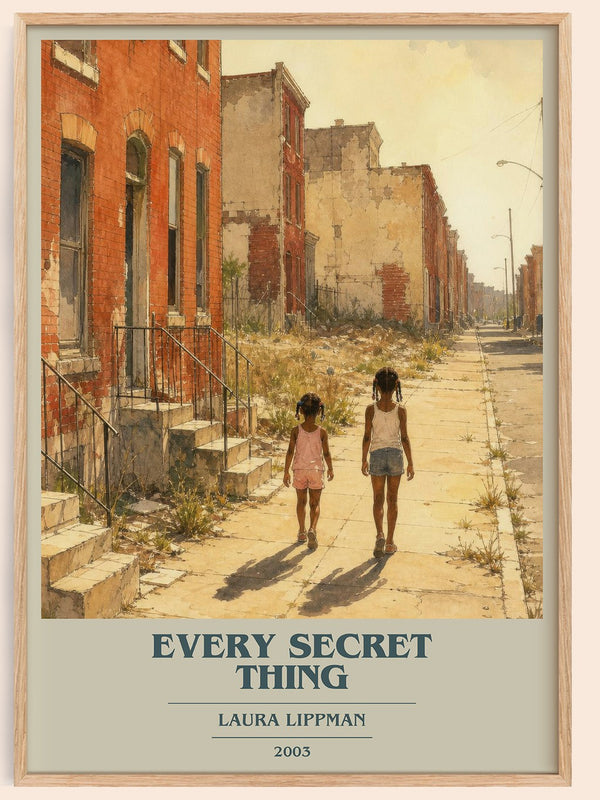 Every Secret Thing book cover book poster by Laura Lippman – framed literary art print