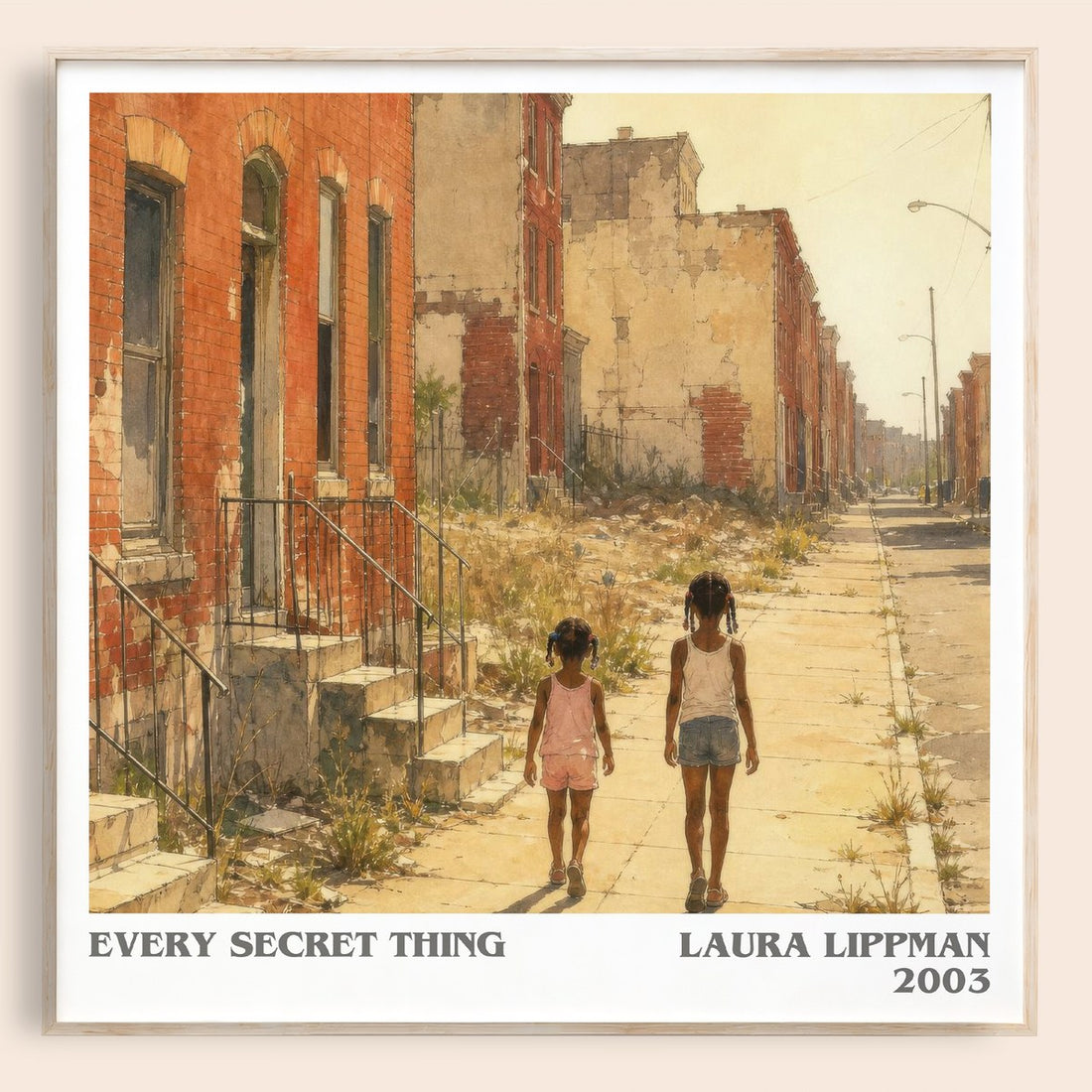 Every Secret Thing literary book poster by Laura Lippman – framed literary art print