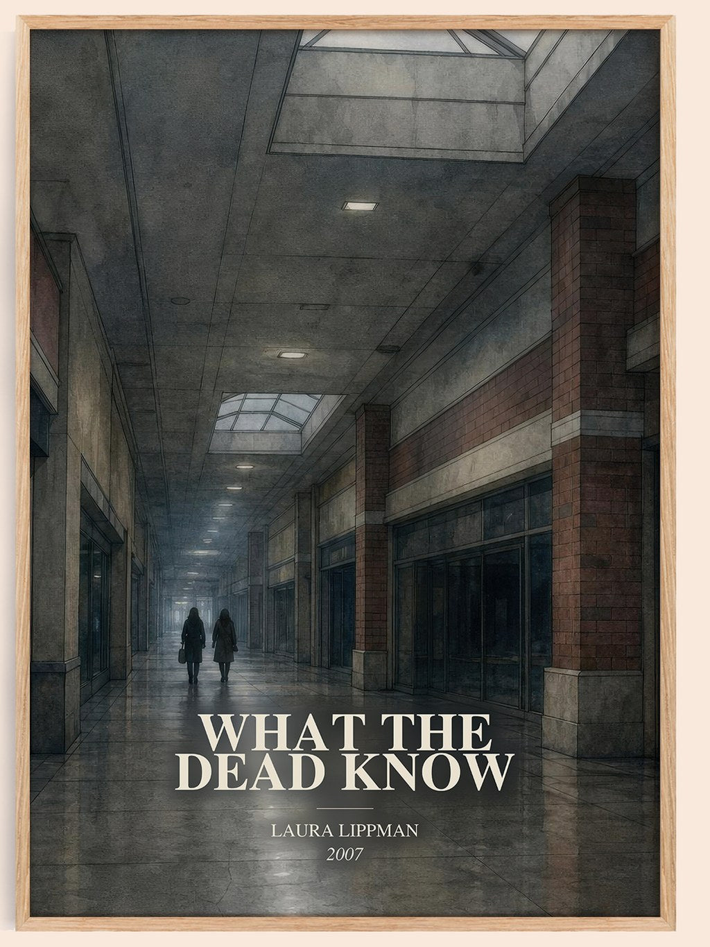 What the Dead Know watercolour book poster by Laura Lippman – framed literary art print