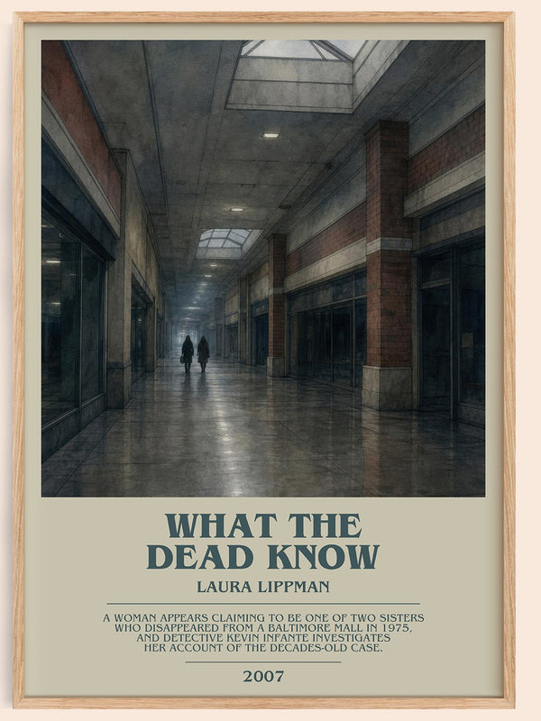 What the Dead Know bookish book poster by Laura Lippman – framed literary art print