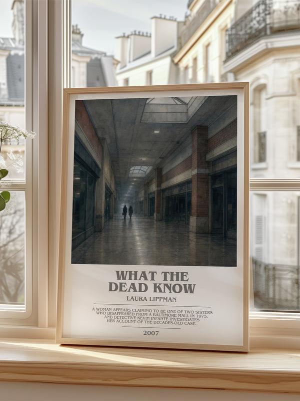 What the Dead Know bookish poster colour and style options – Laura Lippman book art